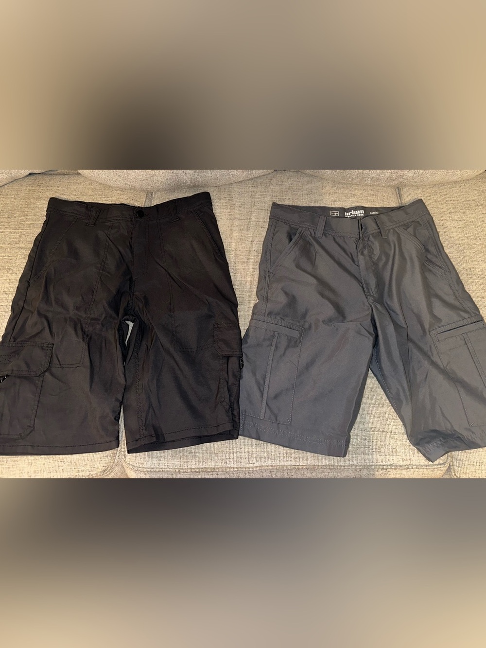Patagonia Kids Cargo Shorts in Black and Charcoal